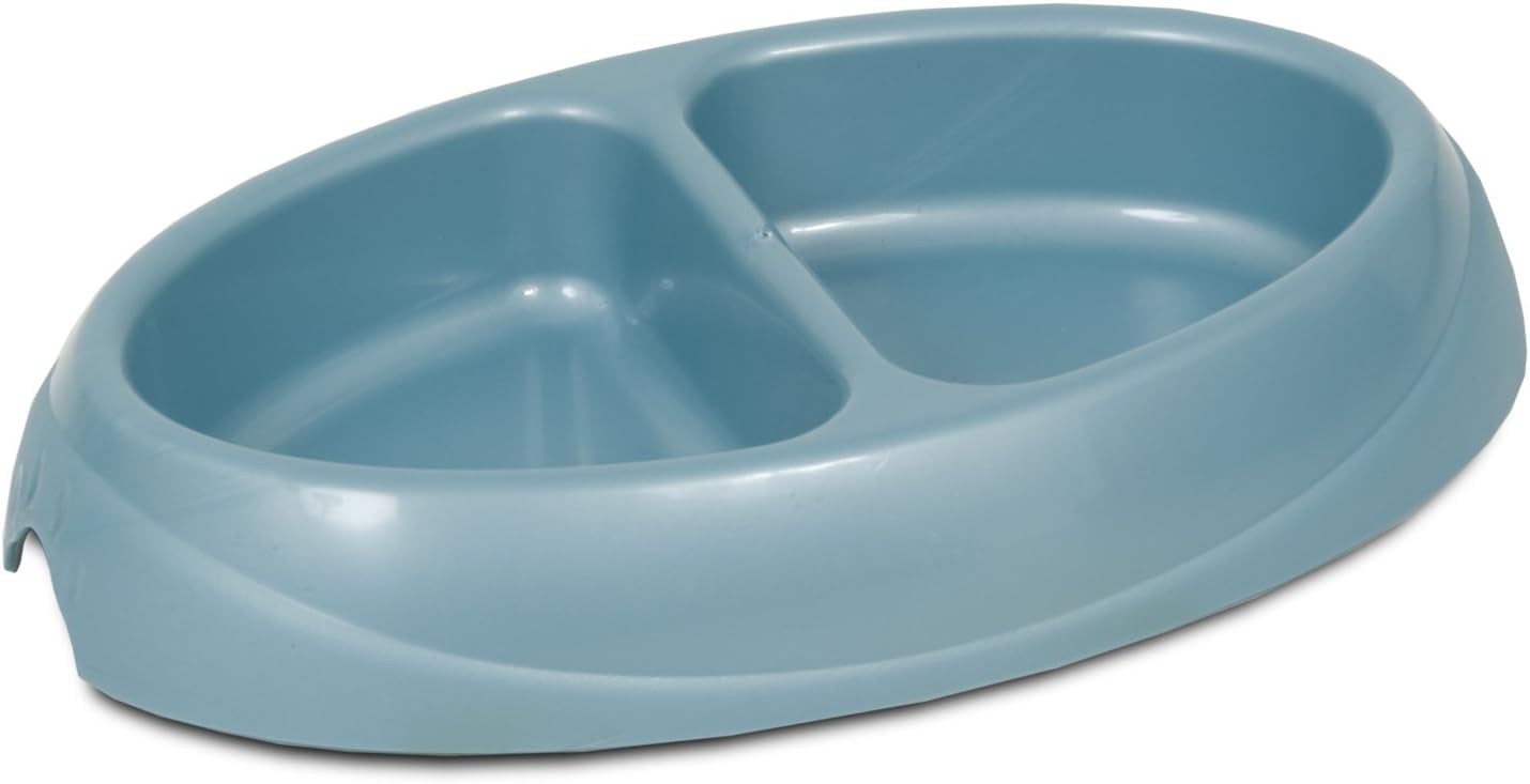 Petmate Double Diner Plastic Dog &amp; Cat Bowl