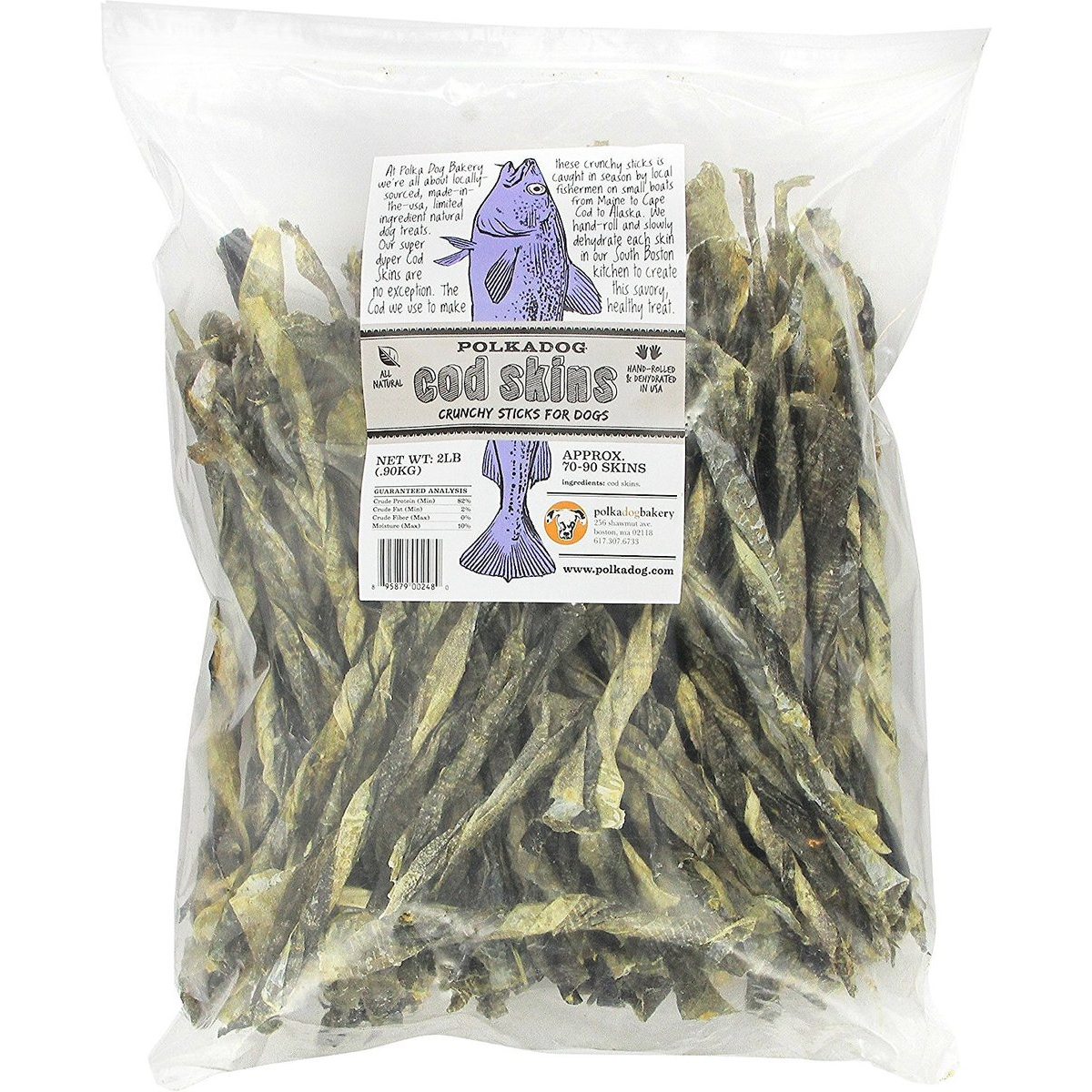Polkadog Cod Skins Dehydrated Cat Treats