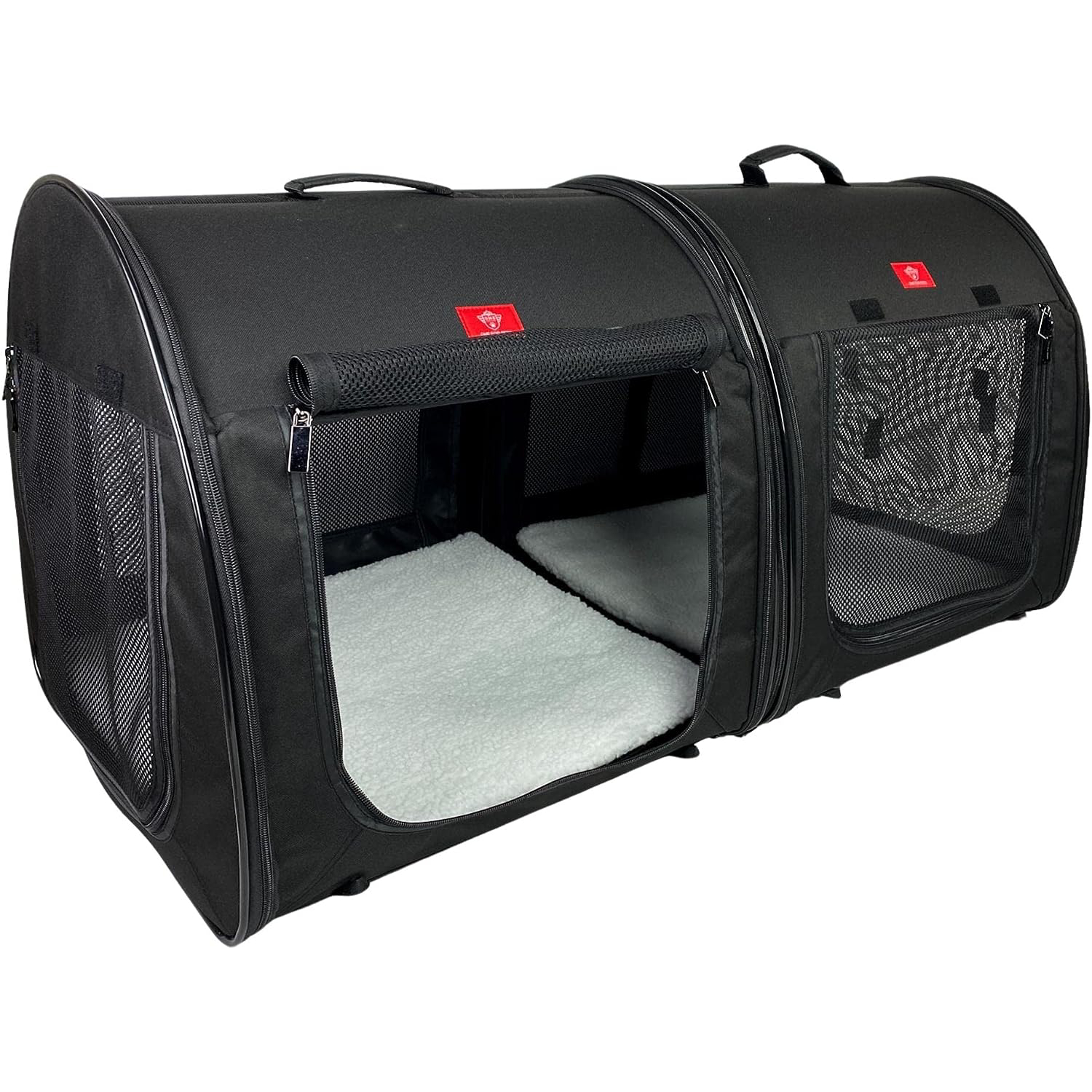 Portable 2-in-1 Double Pet Kennel_Shelter