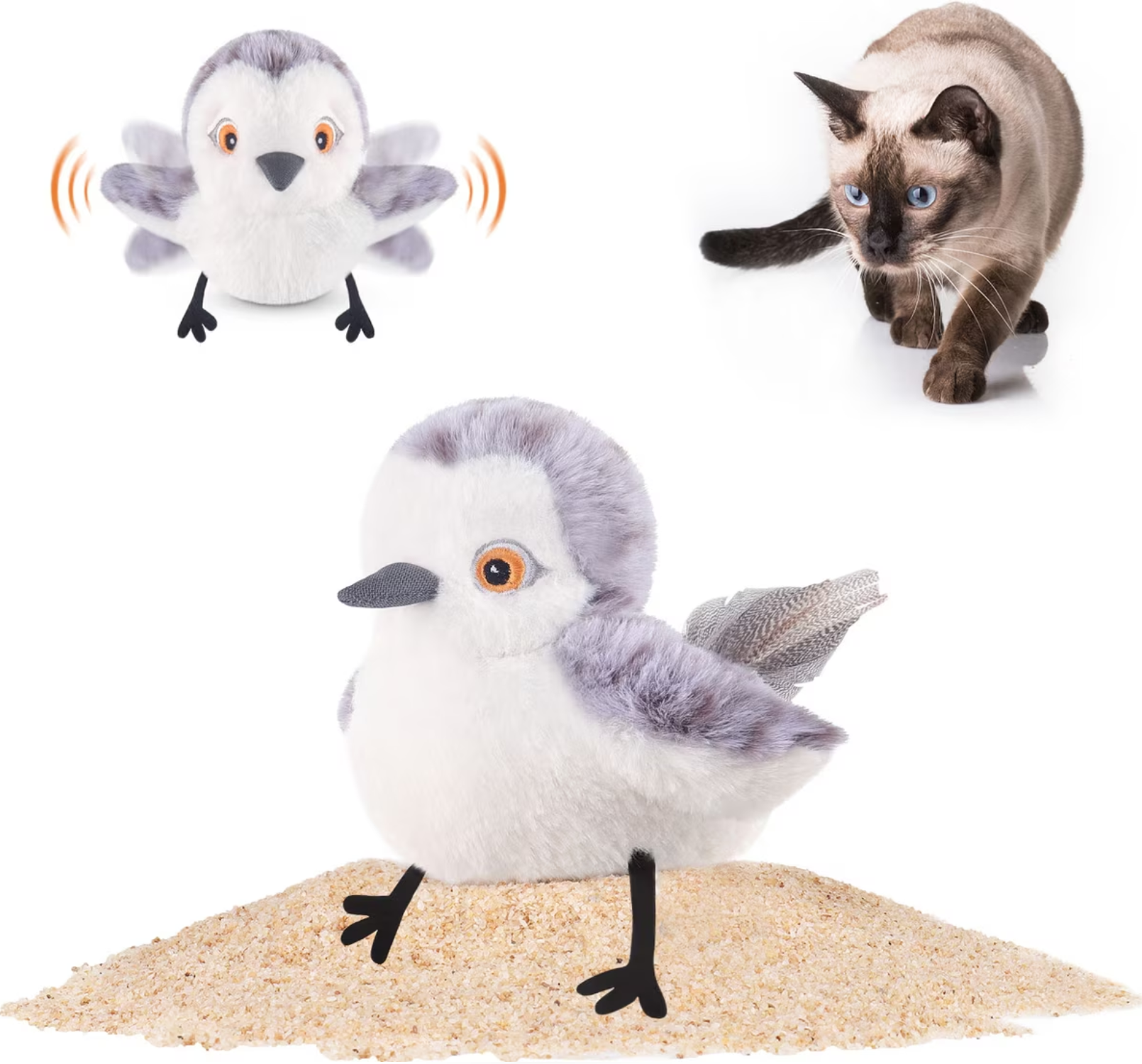 Potaroma Rechargeable Flapping Bird Sandpiper Cat Toy