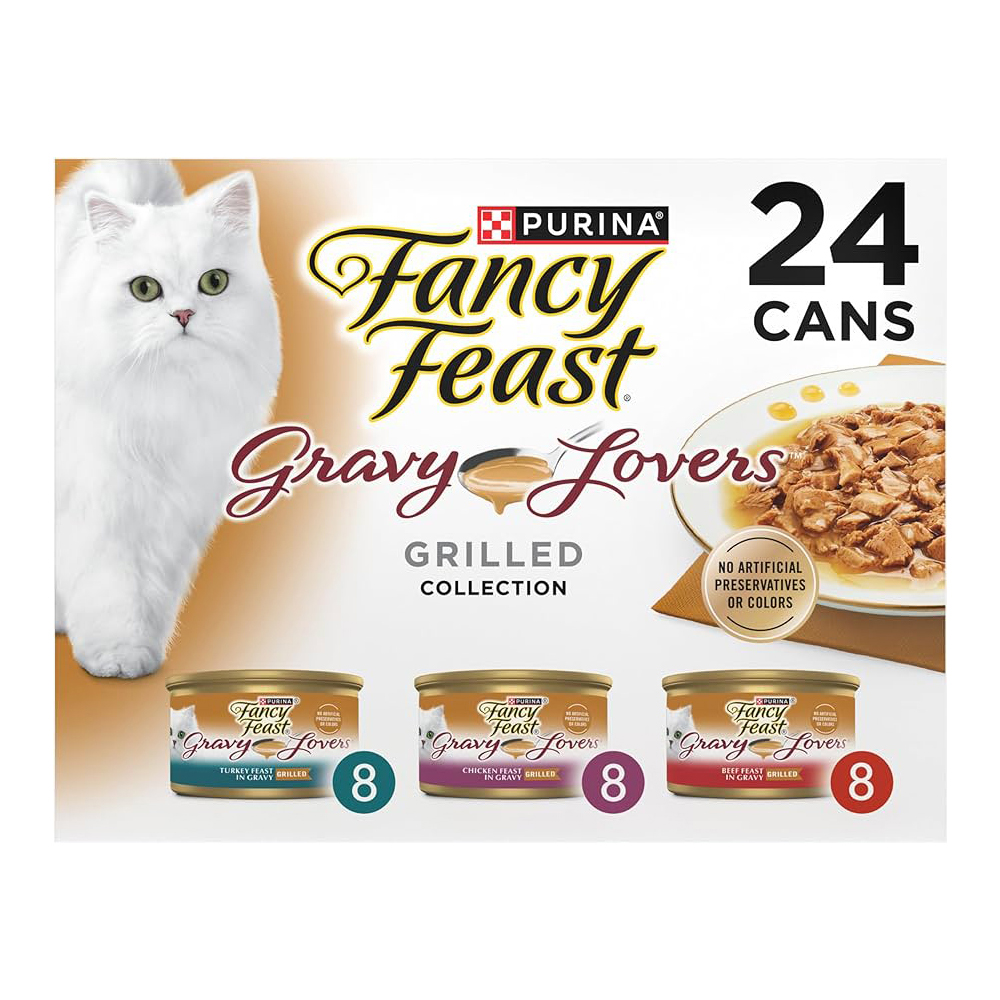 Purina Fancy Feast Gravy Lovers Poultry & Beef Feast Collection Wet Cat Food Variety Pack