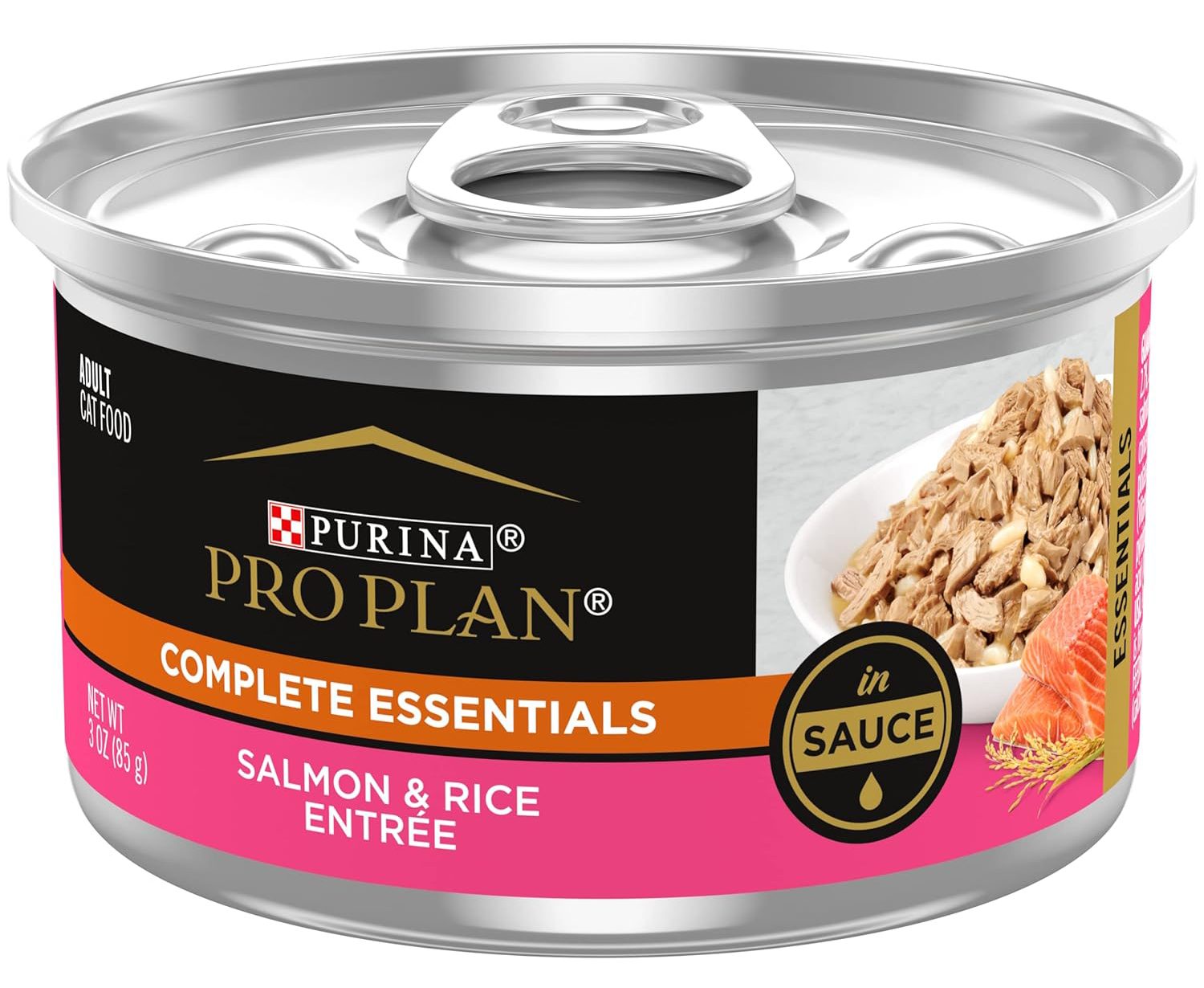 Purina Pro Plan Adult Complete Essentials Salmon & Rice Entrée in Sauce Canned Cat Food