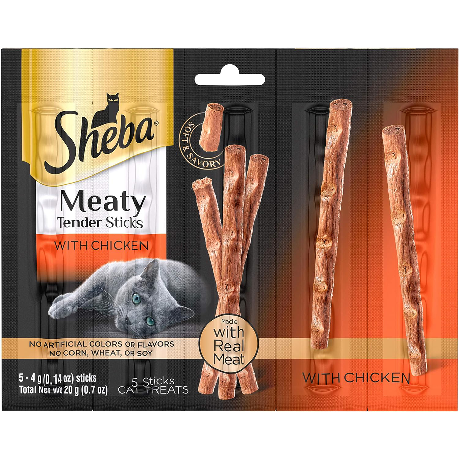 Sheba Treats Meaty Tender Sticks Soft Cat Treats