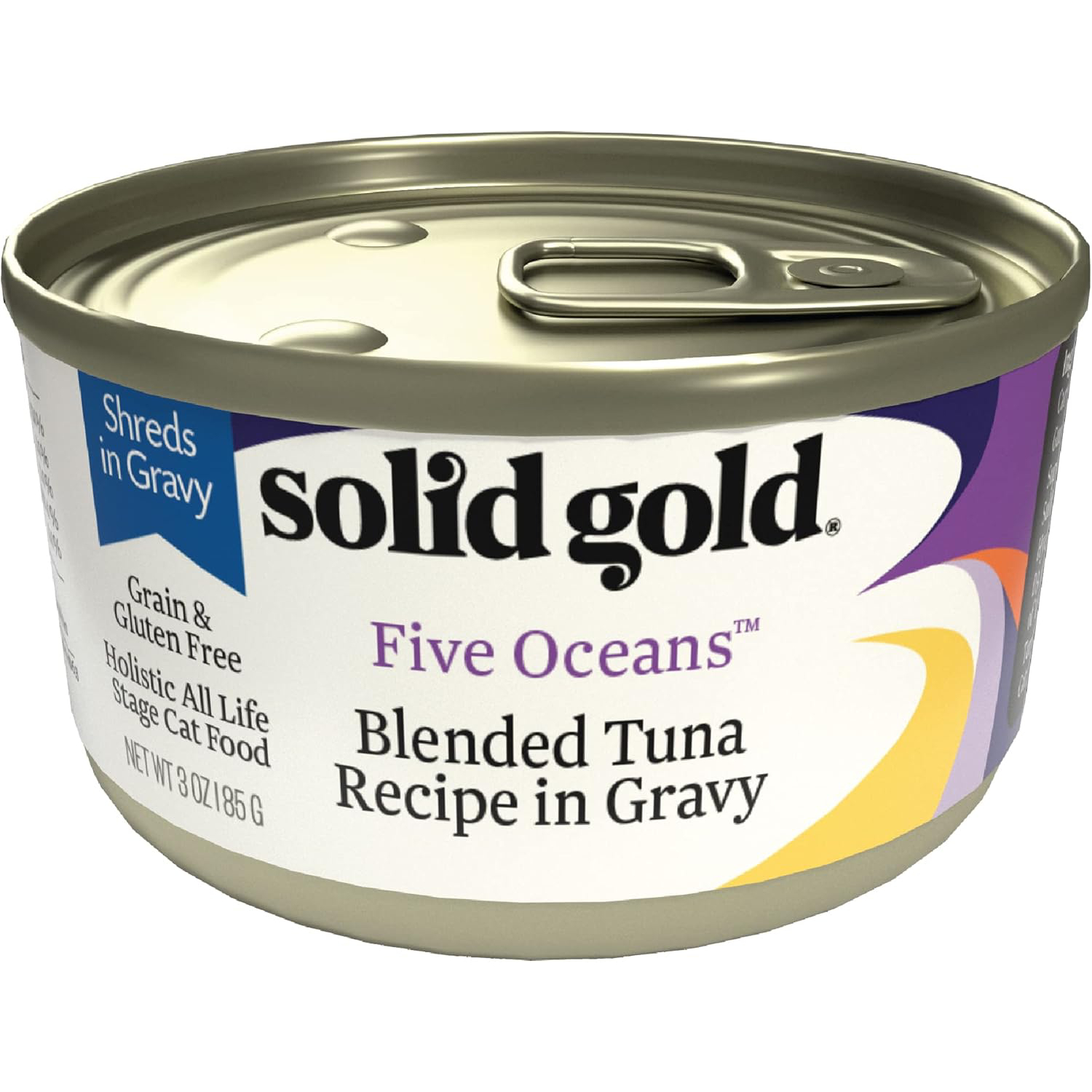 Solid Gold Wet Cat Food Shreds in Gravy - Canned Cat Food Made w_Real Tuna