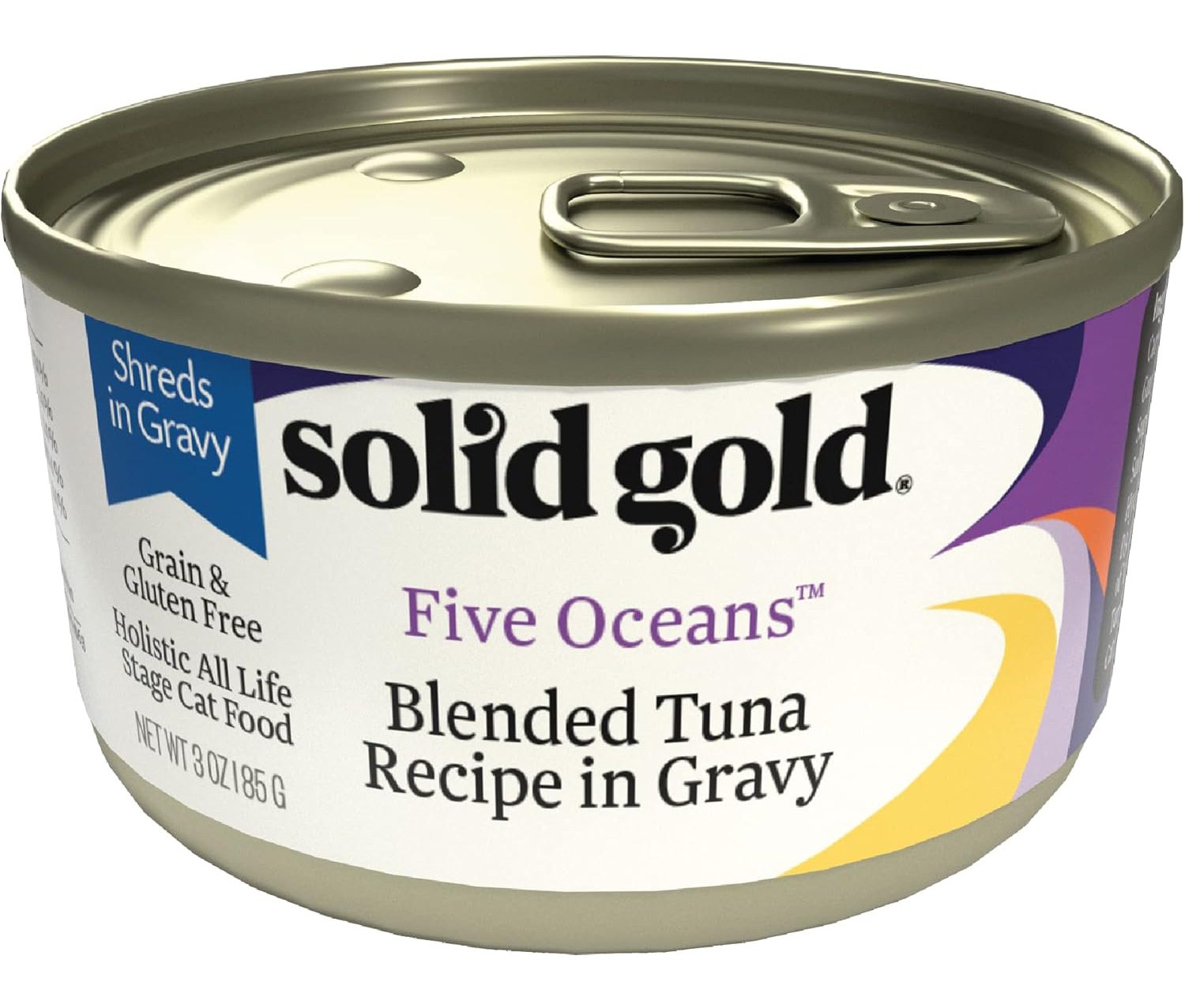 Solid Gold Wet Cat Food Shreds in Gravy - Canned Cat Food Made w_Real Tuna