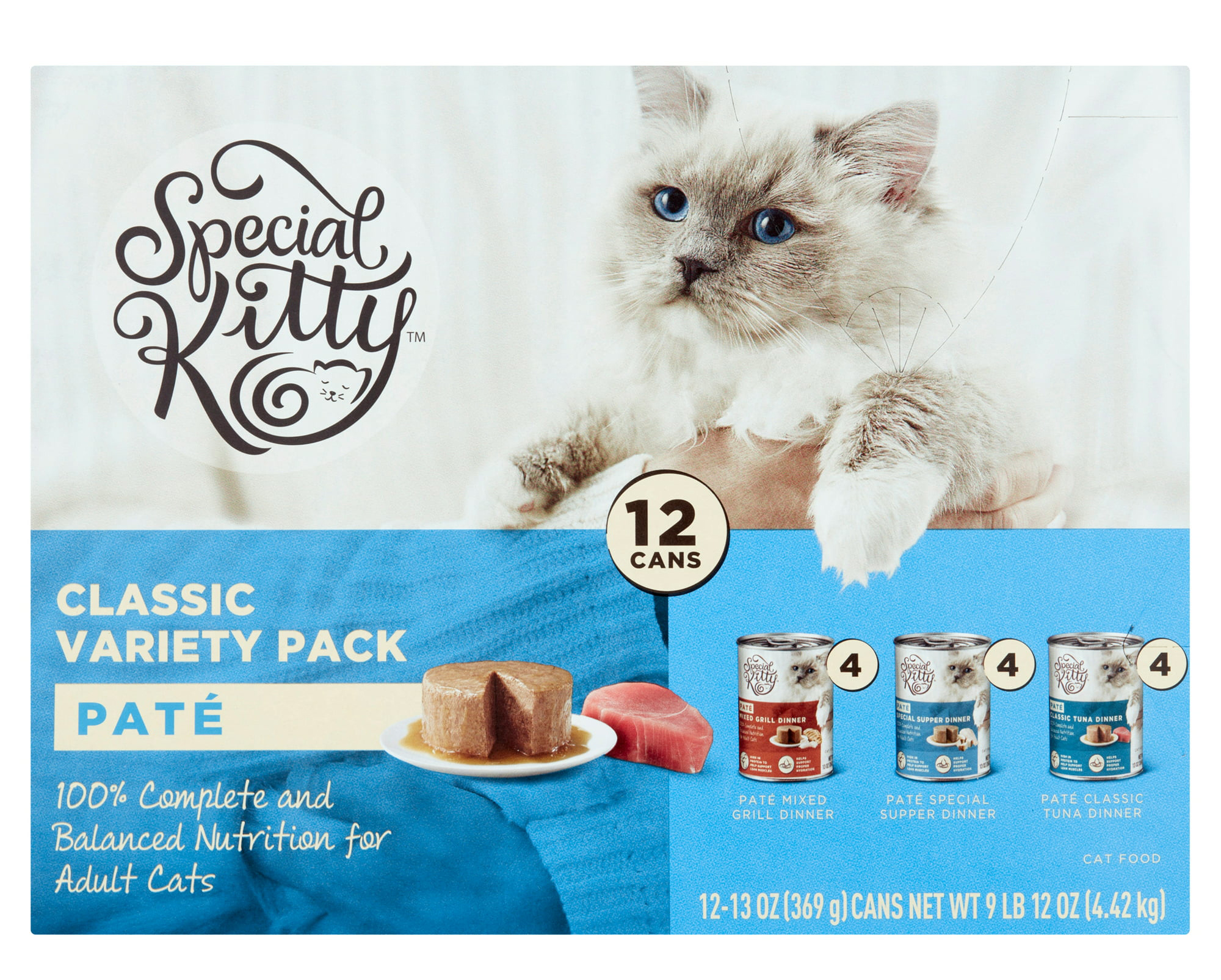 Special Kitty Beef & Tuna Flavor Pate Wet Cat Food Variety Pack for Kitten