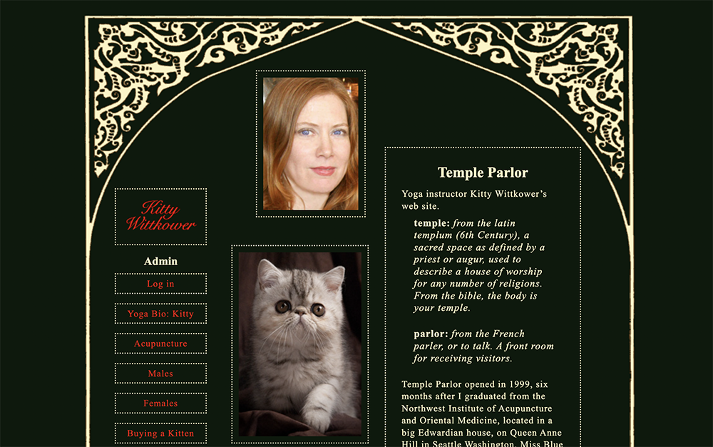 Temple Parlor website