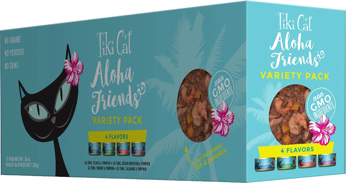 Tiki Cat Aloha Friends Variety Pack Grain-Free Wet Cat Food