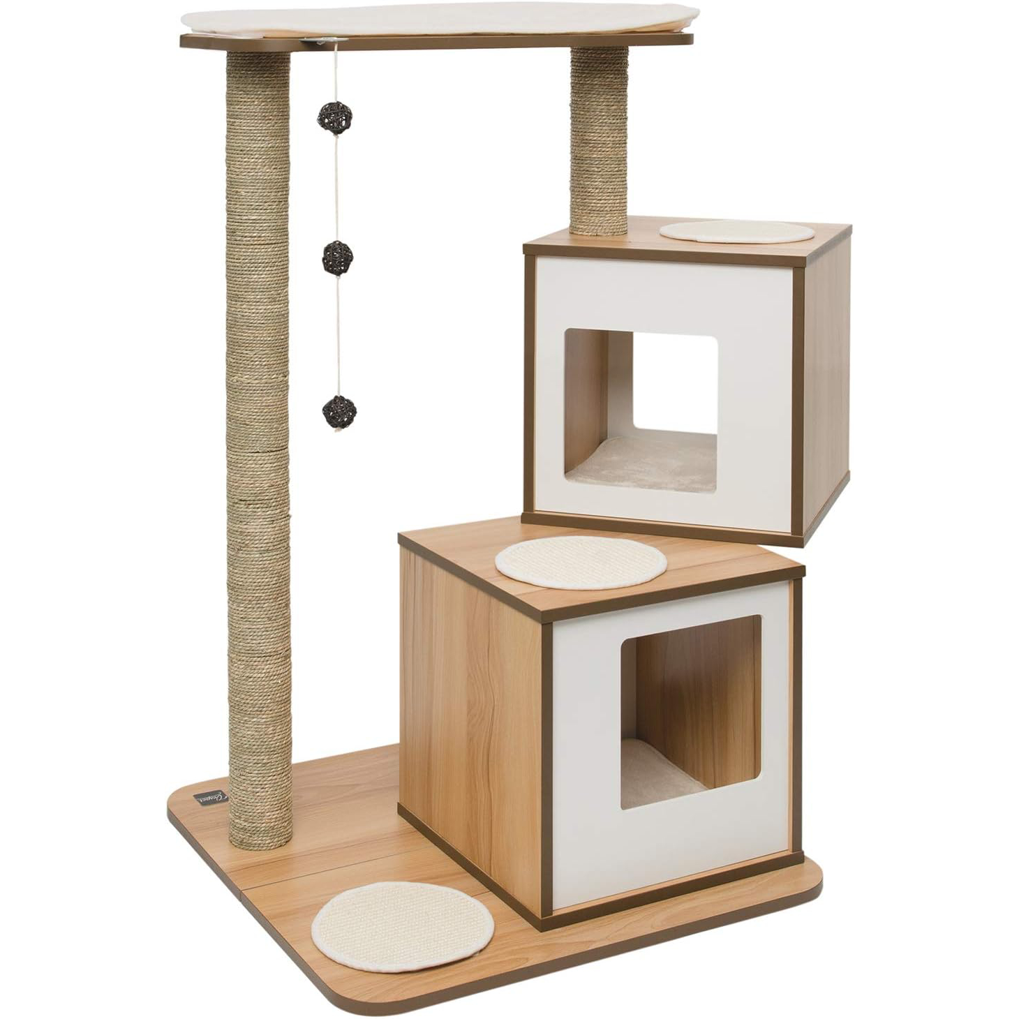 Vesper Cat Tree, Double, Walnut, 52048