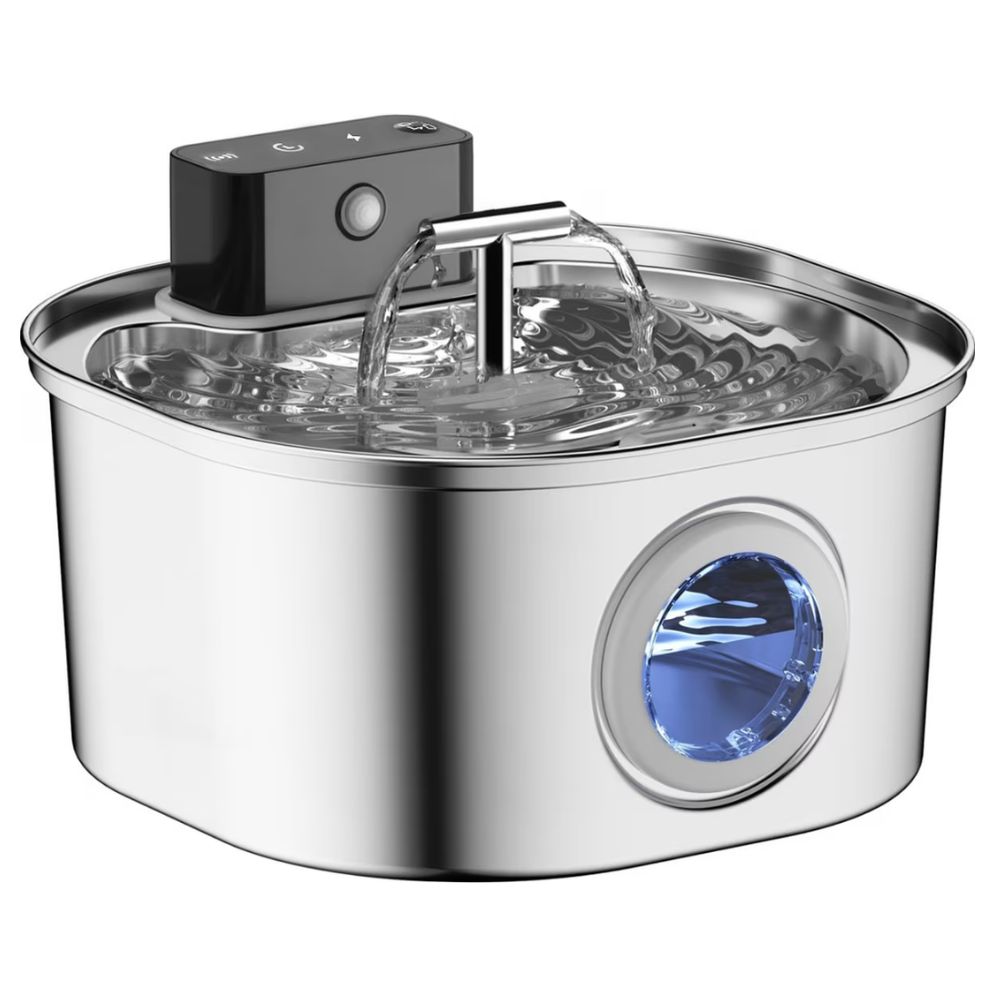 Voluas Wireless Stainless Steel Cat Water Fountain