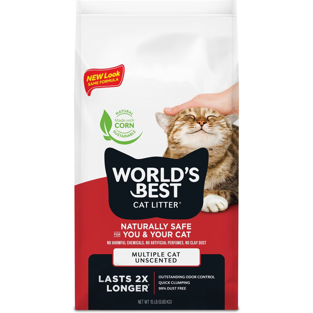 World's Best Multi-Cat Unscented Clumping Corn Cat Litter