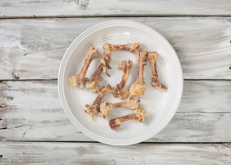 leftover chicken bones