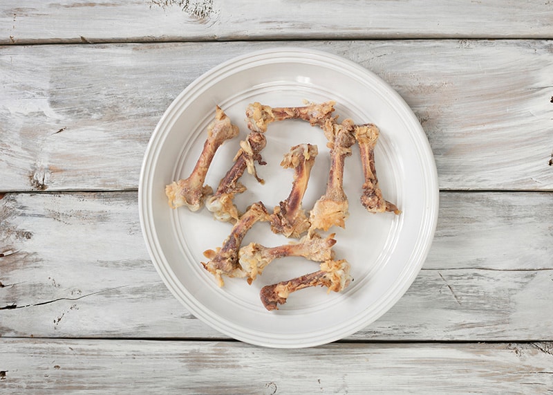 leftover chicken bones