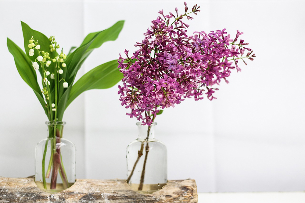 lily of the valley on a small vase