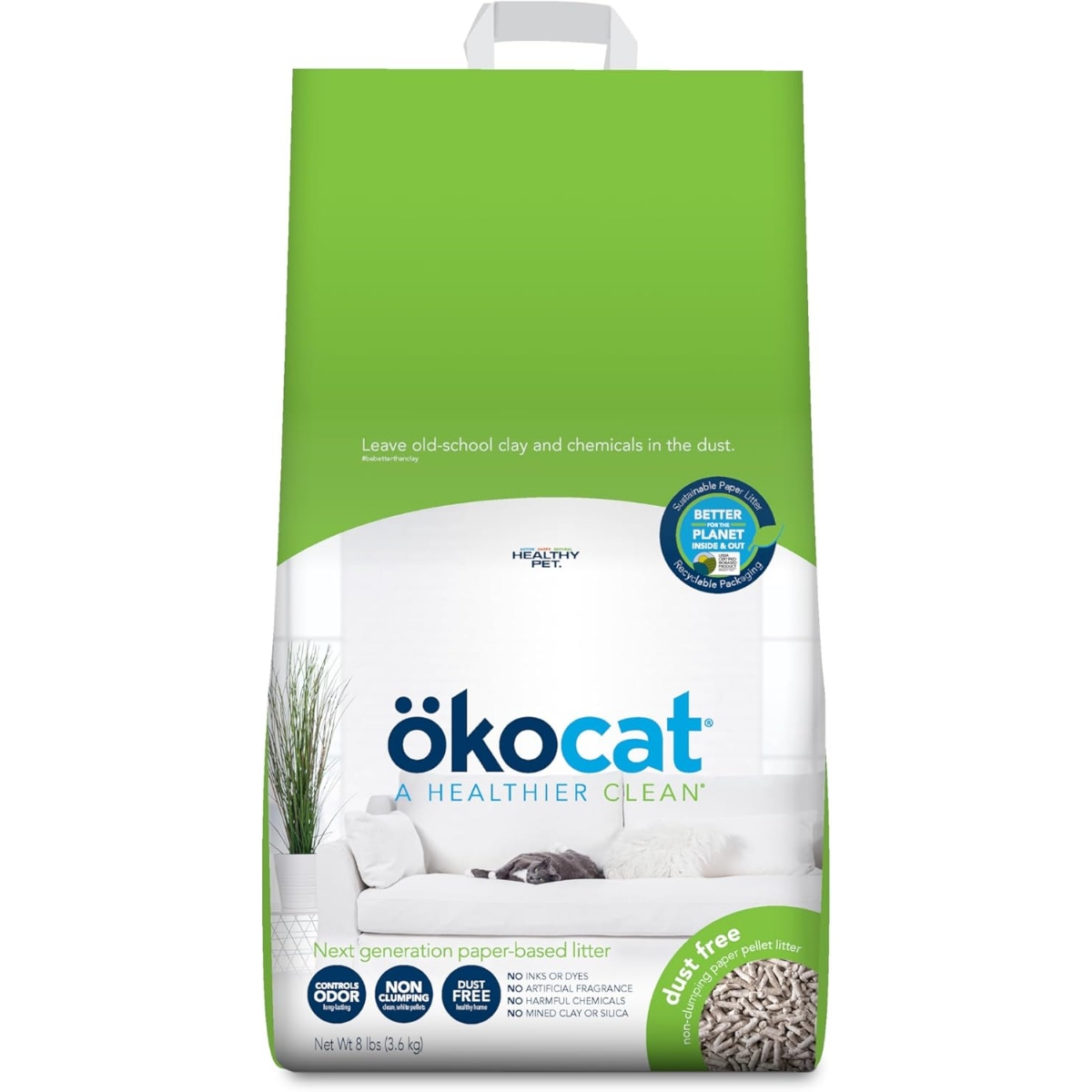 ökocat Dust-Free Natural Paper Non-Clumping Cat Litter