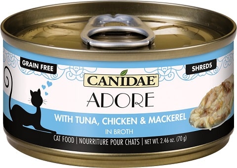 2CANIDAE Adore Tuna, Chicken &amp; Mackerel in Broth Canned Cat Food