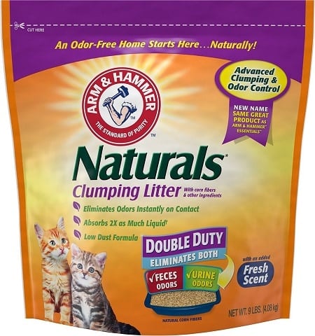 3Arm &amp; Hammer Litter Naturals Scented Clumping Corn Cat Litter
