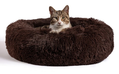 Best Friends by Sheri The Original Calming Shag Fur Donut Cuddler Cat & Dog Bed