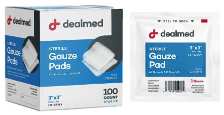 Dealmed Sterile Gauze Pads