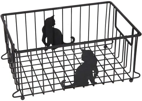Lily's Home Cat-Themed Wire Basket