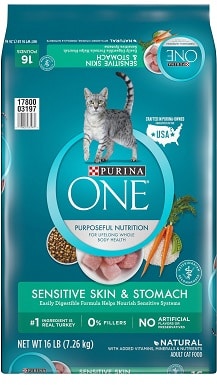 Purina ONE Sensitive Skin &amp; Stomach Dry Cat Food