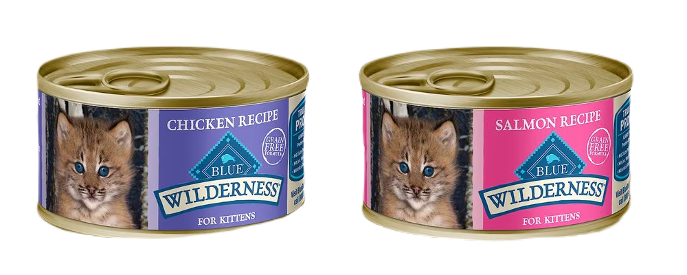 Blue Buffalo Wilderness Pate Kitten Variety Pack with Chicken &amp; Salmon Grain-Free Cat Food