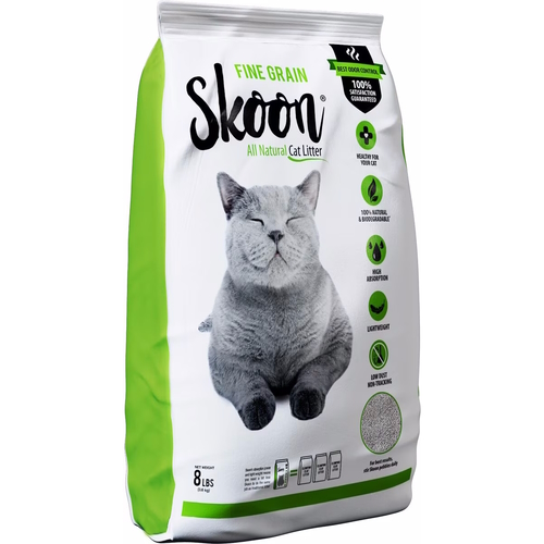 Skoon All Natural Fine-Grain Unscented Non-Clumping Cat Litter