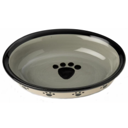 PetRageous Designs Frisky Kitty Oval Ceramic Bowl