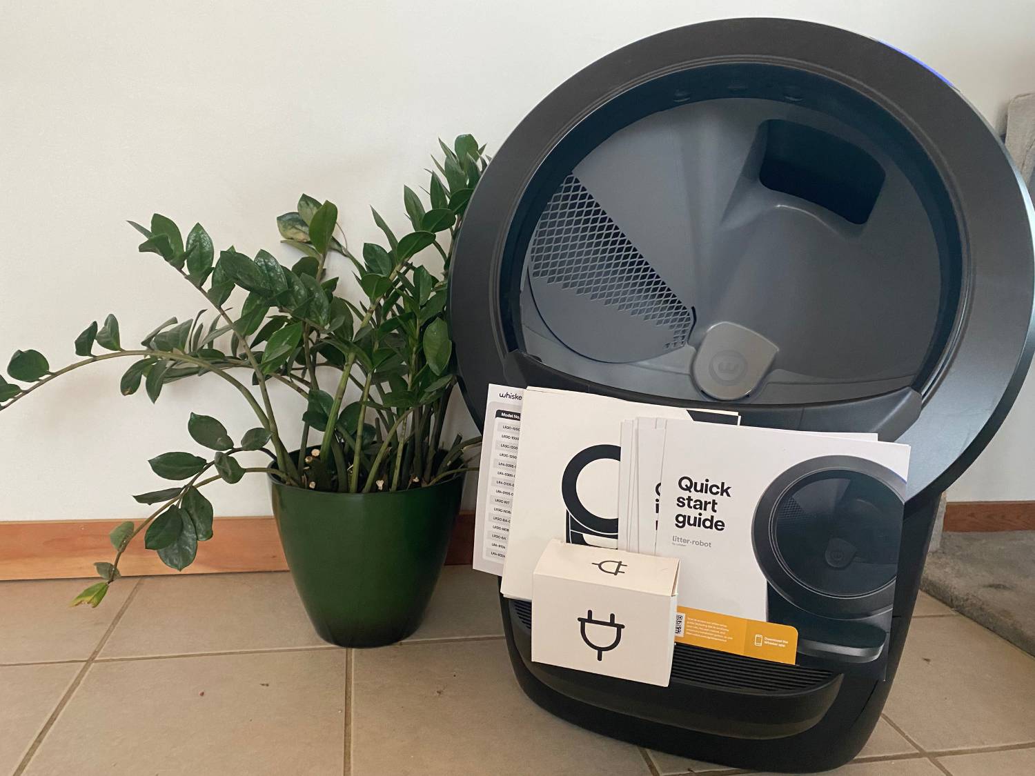 Litter Robot 4 Review - product with manual