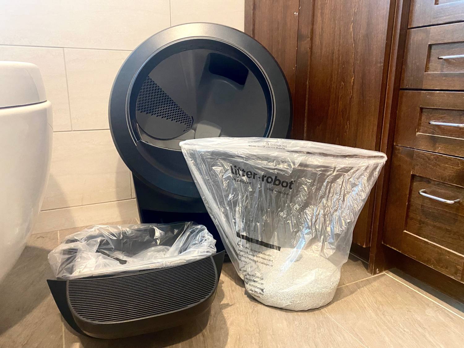 Litter Robot 4 Review - prooducts in plastic